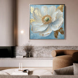 Floral 1293 Canvas Art 60 x 60 cm / Black