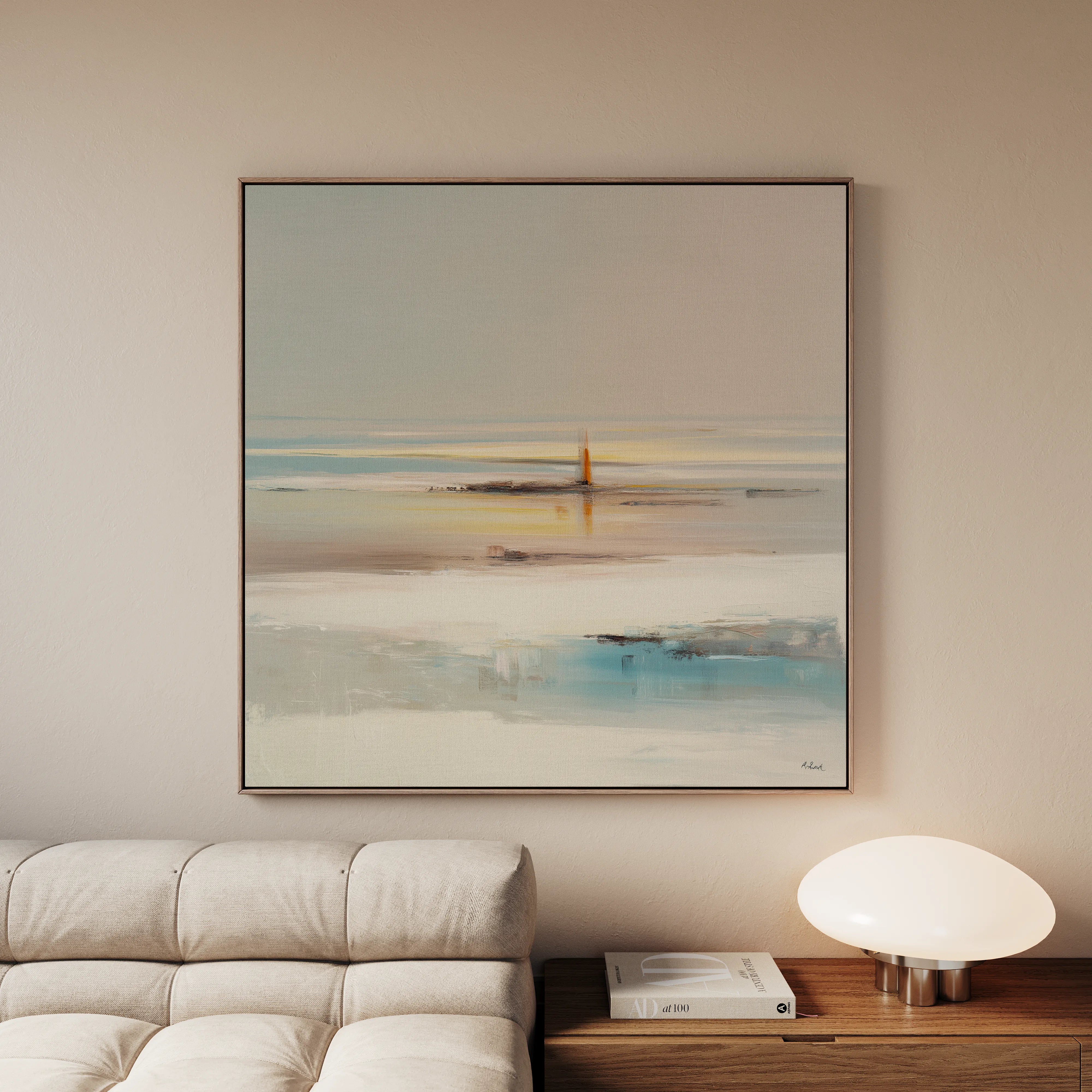 Abstract 1294 Canvas Art 60 x 60 cm / Black