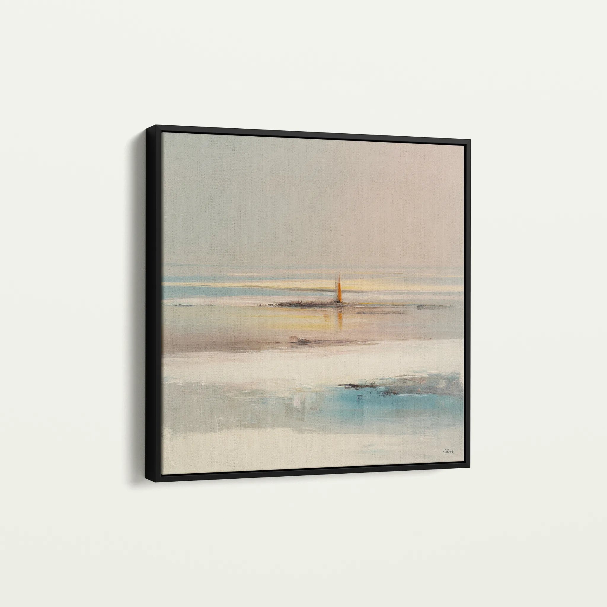 Abstract 1294 Canvas Art 60 x 60 cm / Black