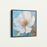 Floral 1294 Canvas Art 60 x 60 cm / Black