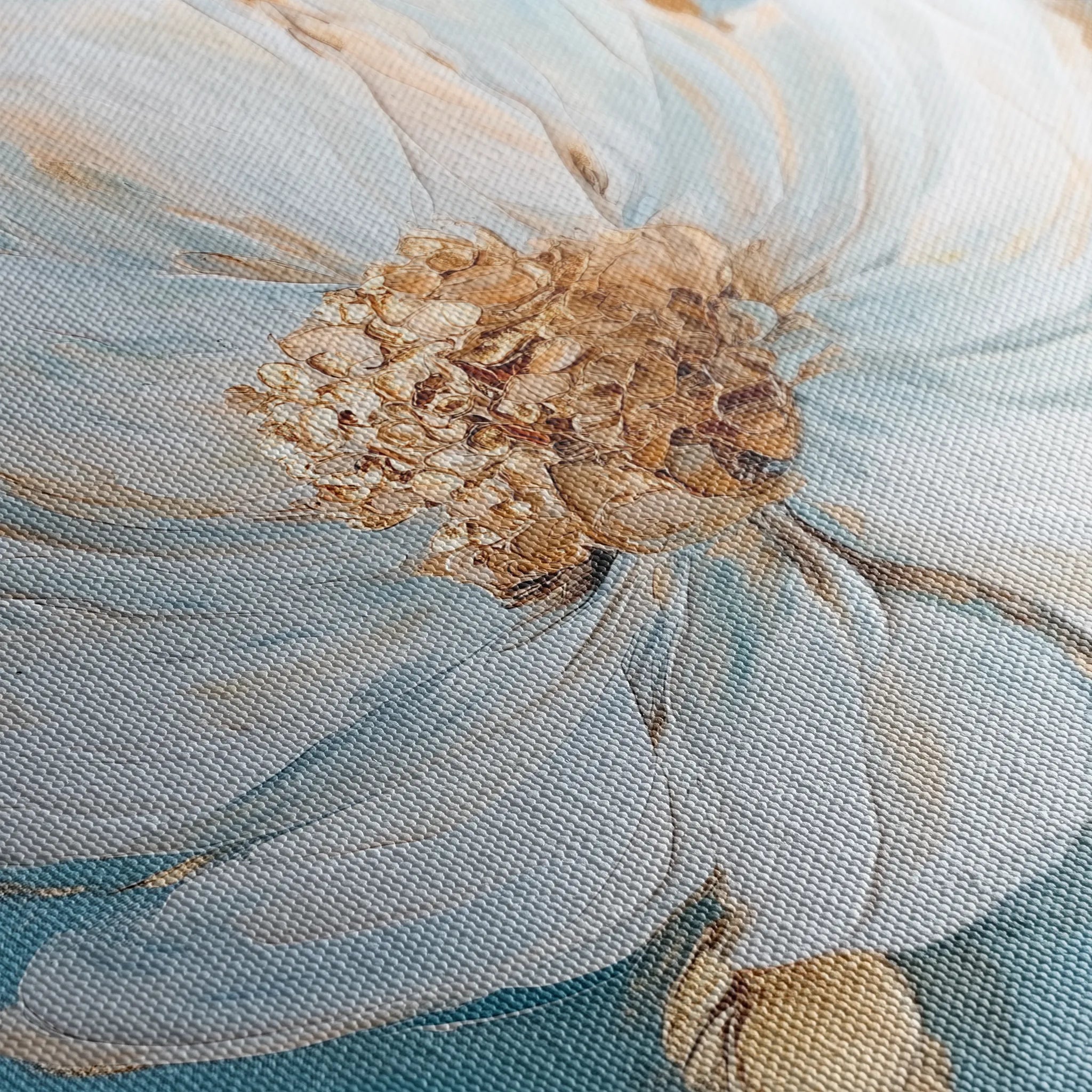 Floral 1294 Canvas Art 60 x 60 cm / Black