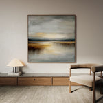 Abstract 1295 Canvas Art 60 x 60 cm / Black