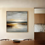 Abstract 1295 Canvas Art 60 x 60 cm / Black