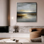 Abstract 1295 Canvas Art 60 x 60 cm / Black
