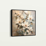 Floral 1295 Canvas Art 60 x 60 cm / Black
