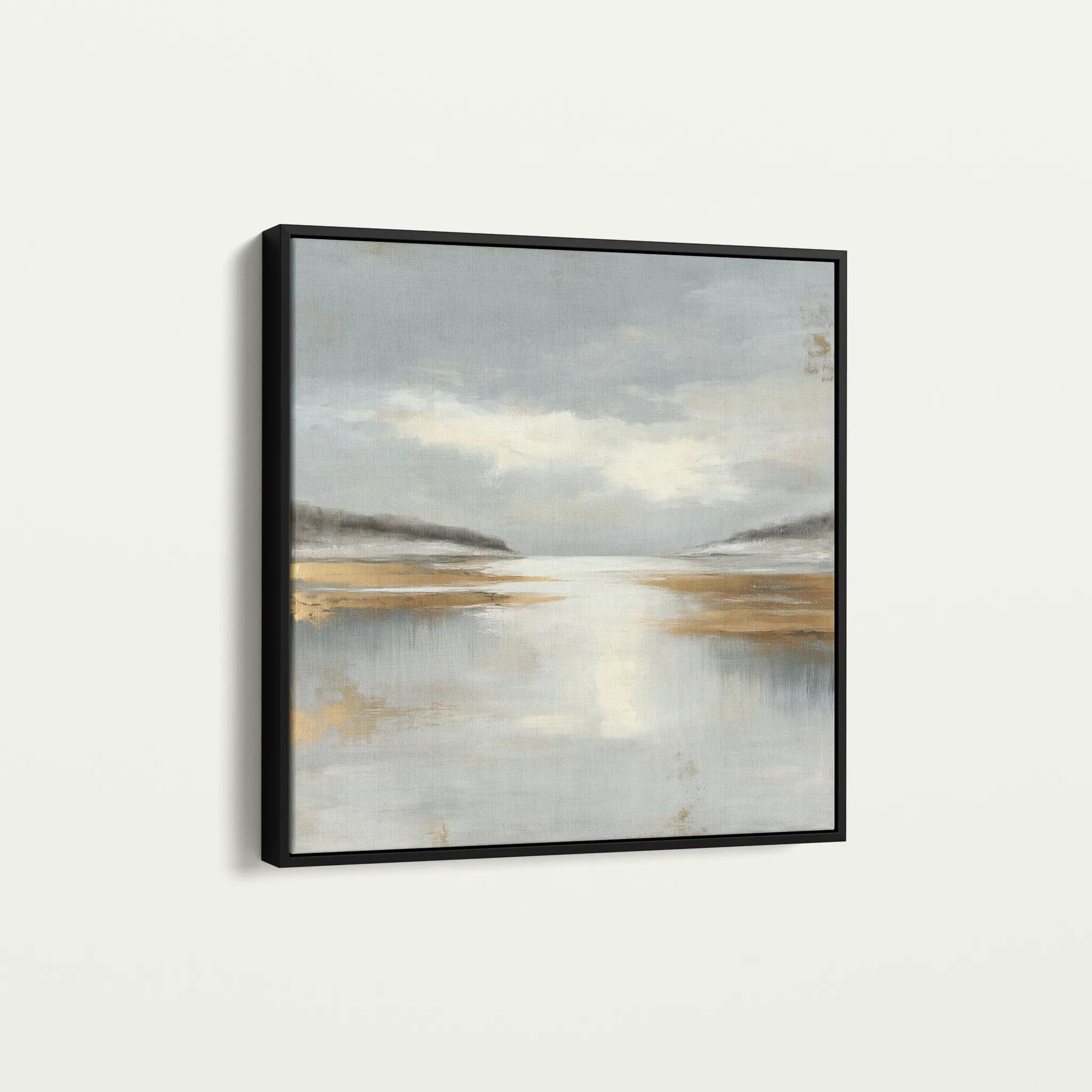 Abstract 1296 Canvas Art 60 x 60 cm / Black