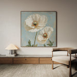 Floral 1296 Canvas Art 60 x 60 cm / Black