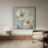 Floral 1296 Canvas Art 60 x 60 cm / Black