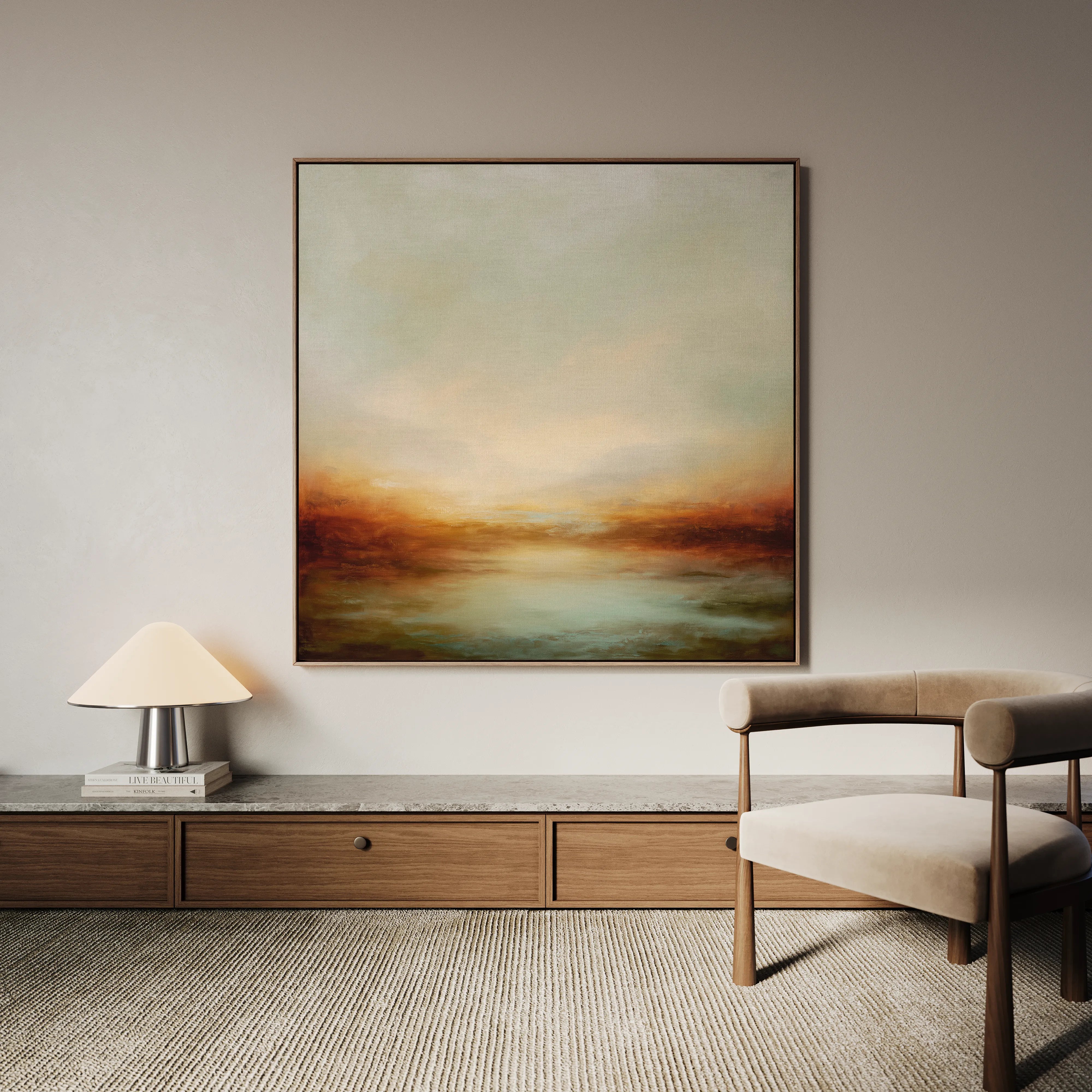 Abstract 1297 Canvas Art 60 x 60 cm / Black