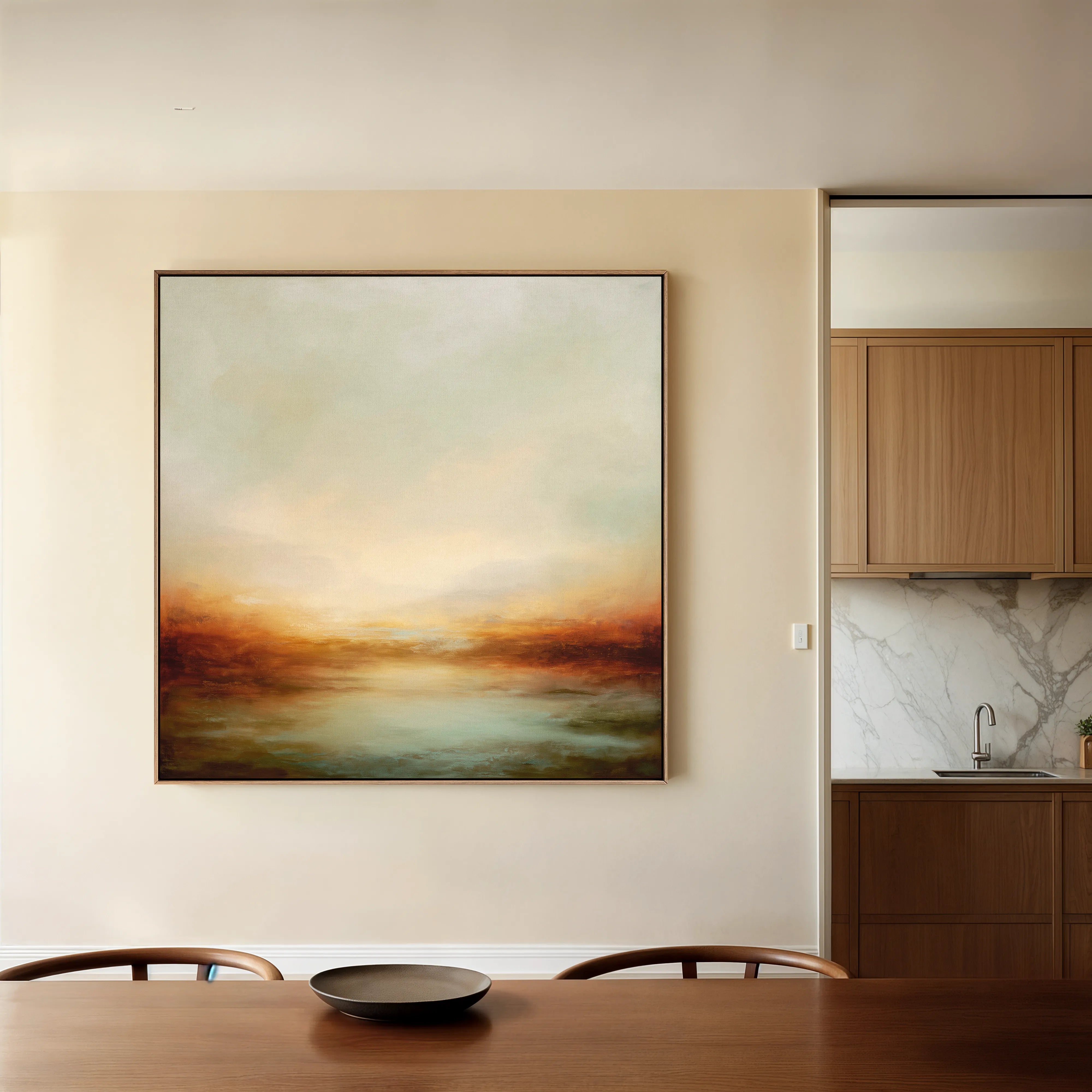 Abstract 1297 Canvas Art 60 x 60 cm / Black
