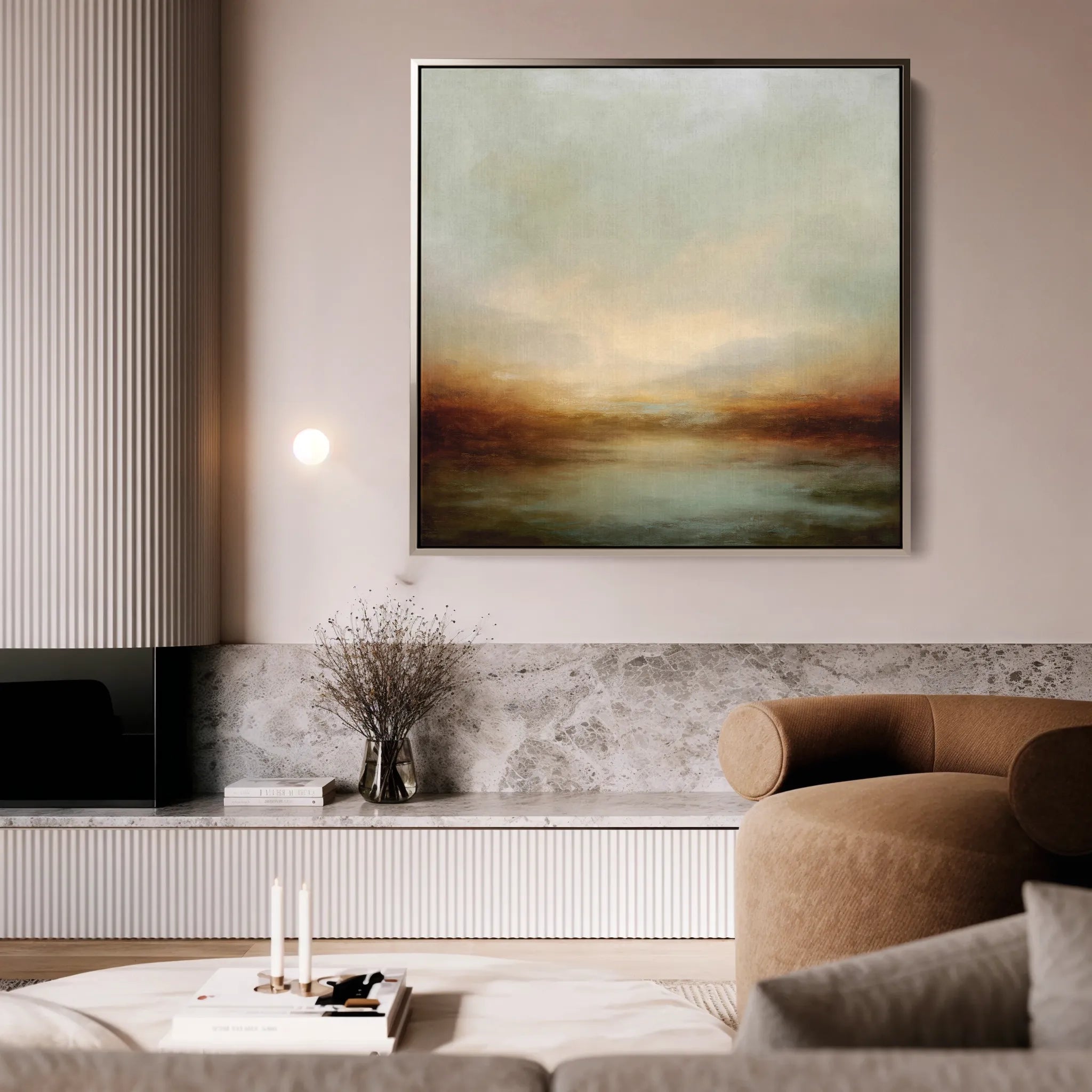 Abstract 1297 Canvas Art 60 x 60 cm / Black