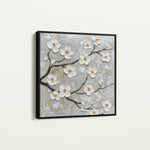 Floral 1297 Canvas Art 60 x 60 cm / Black