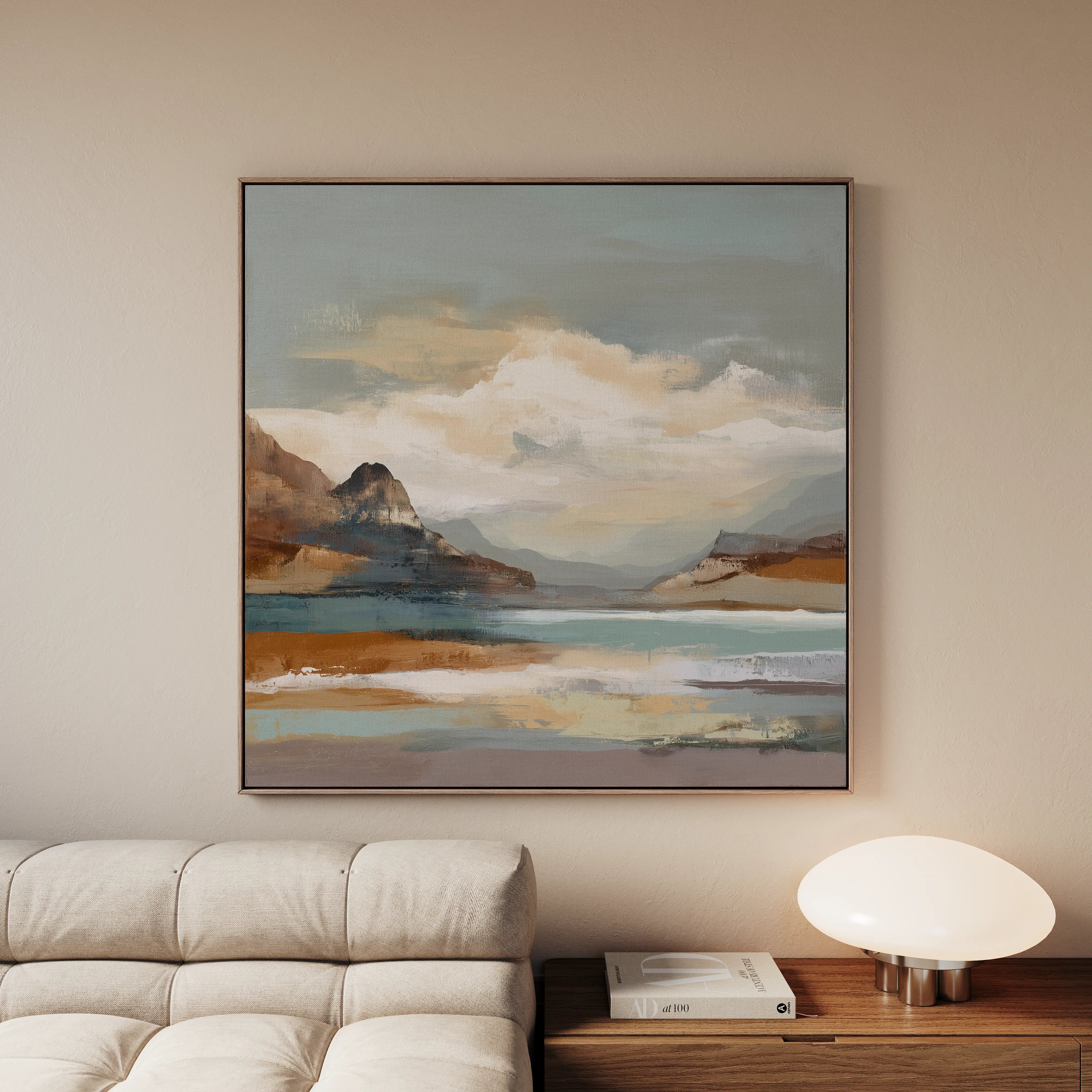 Abstract 1298 Canvas Art 60 x 60 cm / Black