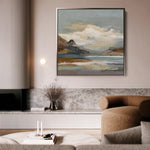 Abstract 1298 Canvas Art 60 x 60 cm / Black