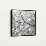 Floral 1298 Canvas Art 60 x 60 cm / Black