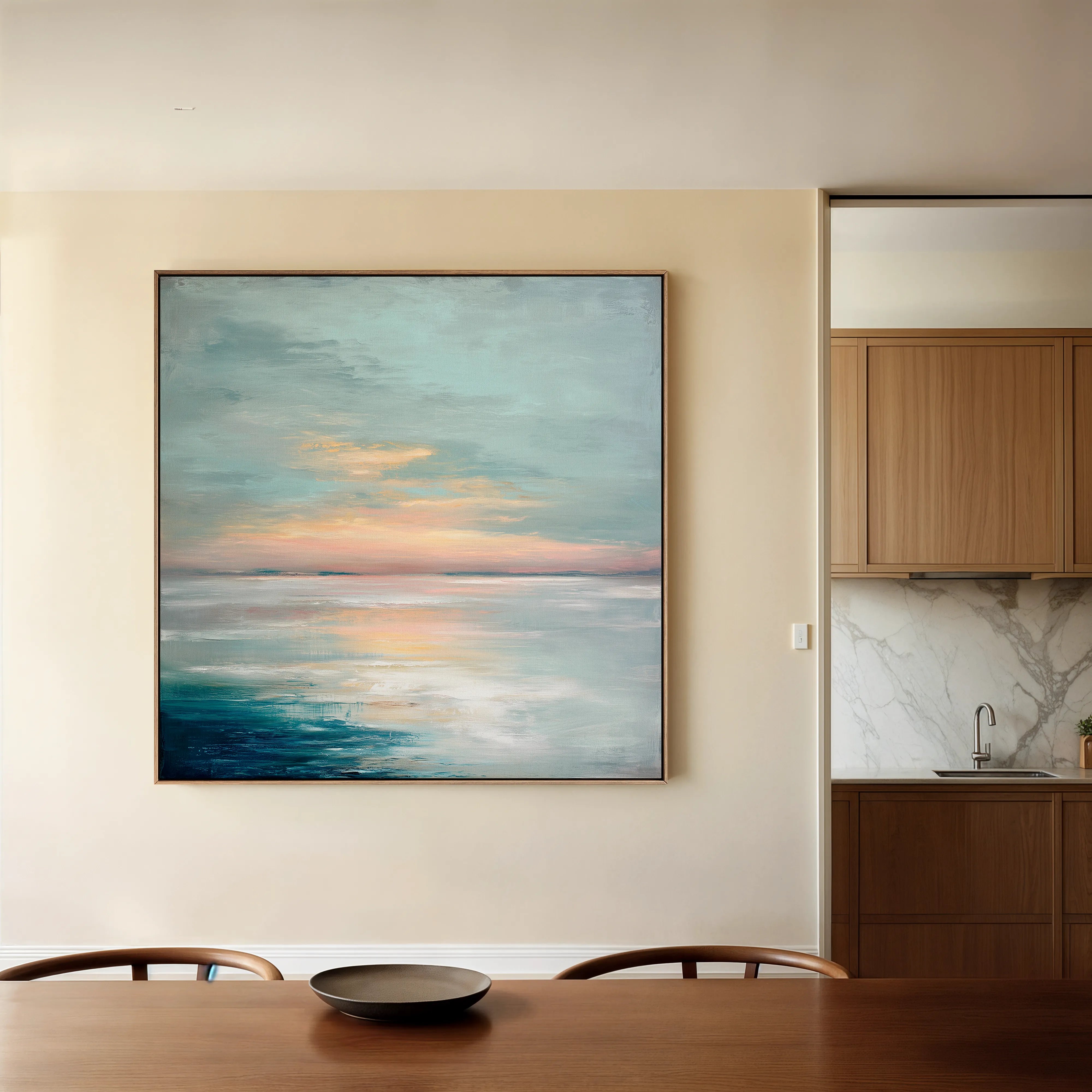 Abstract 1299 Canvas Art 60 x 60 cm / Black