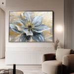 Floral 130 Canvas Art 60 x 40 cm / Black