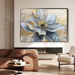 Floral 130 Canvas Art 60 x 40 cm / Black