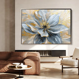 Floral 130 Canvas Art 60 x 40 cm / Black
