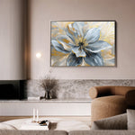 Floral 130 Canvas Art 60 x 40 cm / Black