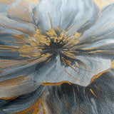 Floral 130 Canvas Art 60 x 40 cm / Black