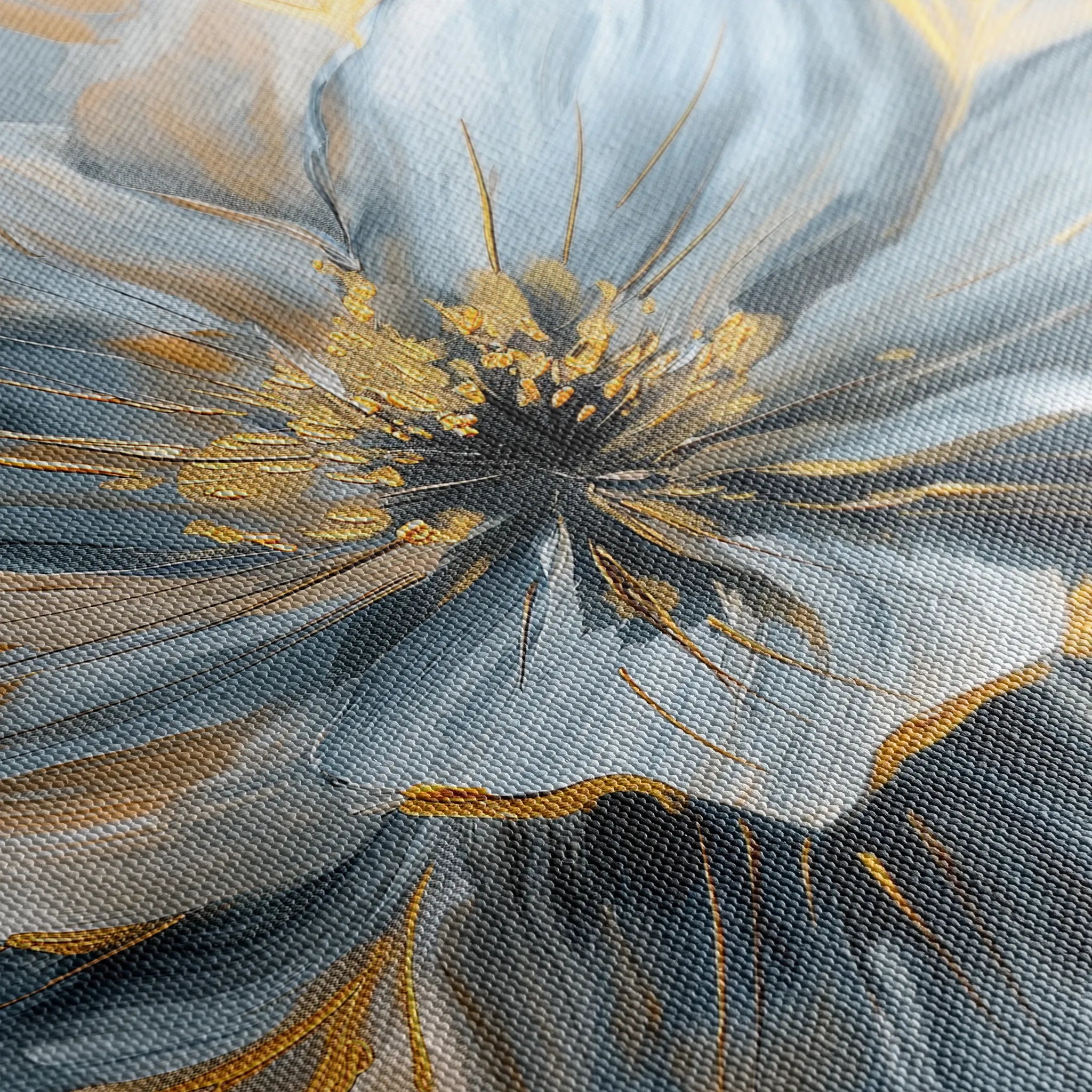 Floral 130 Canvas Art 60 x 40 cm / Black