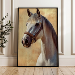 Horses 130 Canvas Art 60 x 40 cm / Black