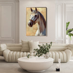 Horses 130 Canvas Art 60 x 40 cm / Black