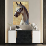 Horses 130 Canvas Art 60 x 40 cm / Black