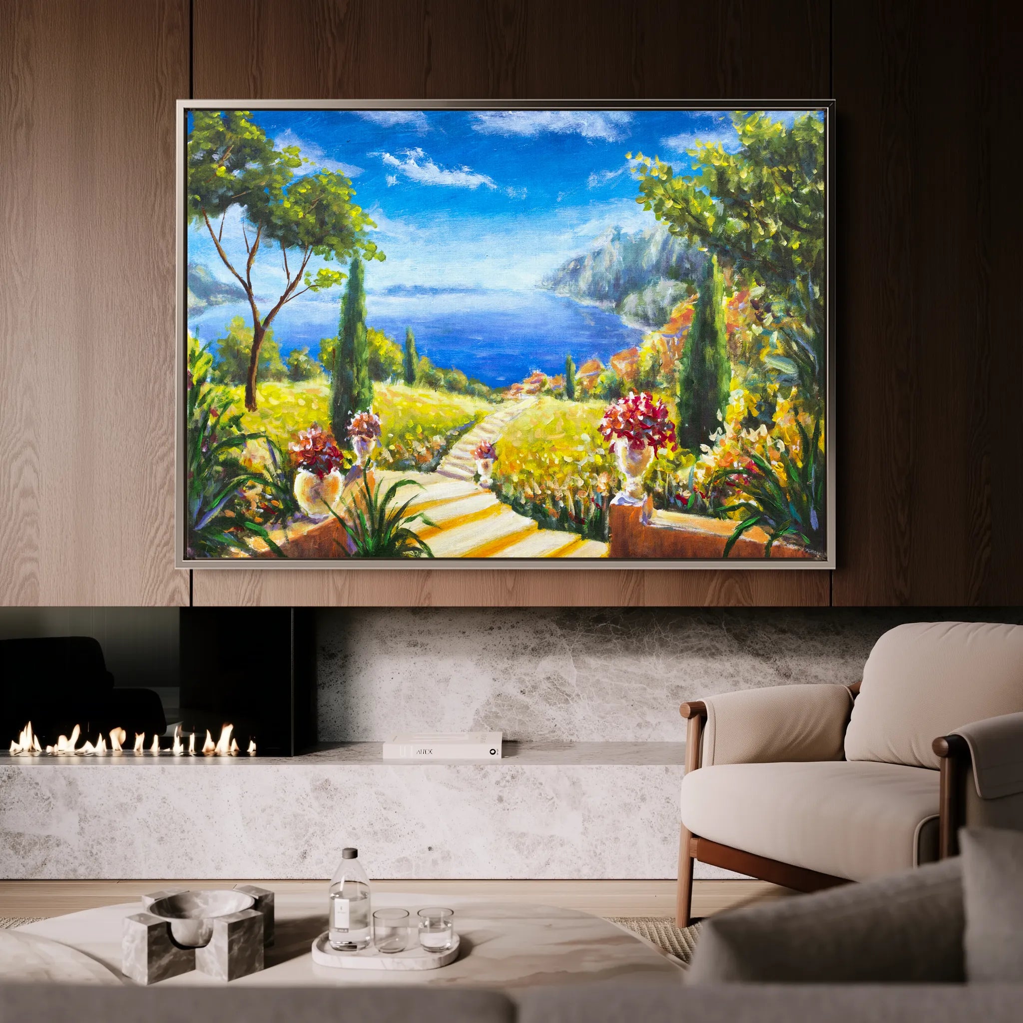 Landscape 130 Canvas Art 60 x 40 cm / Black