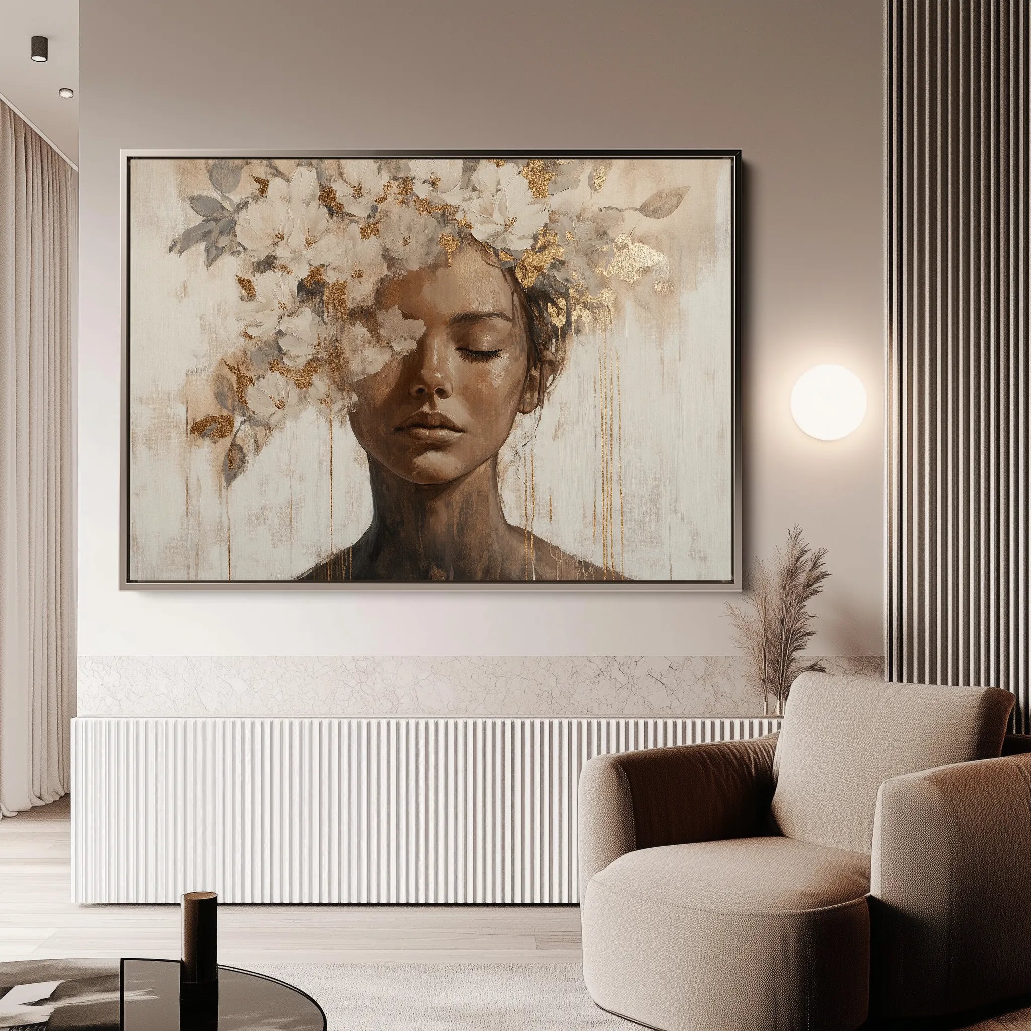Portrait 130 Canvas Art 60 x 40 cm / Black