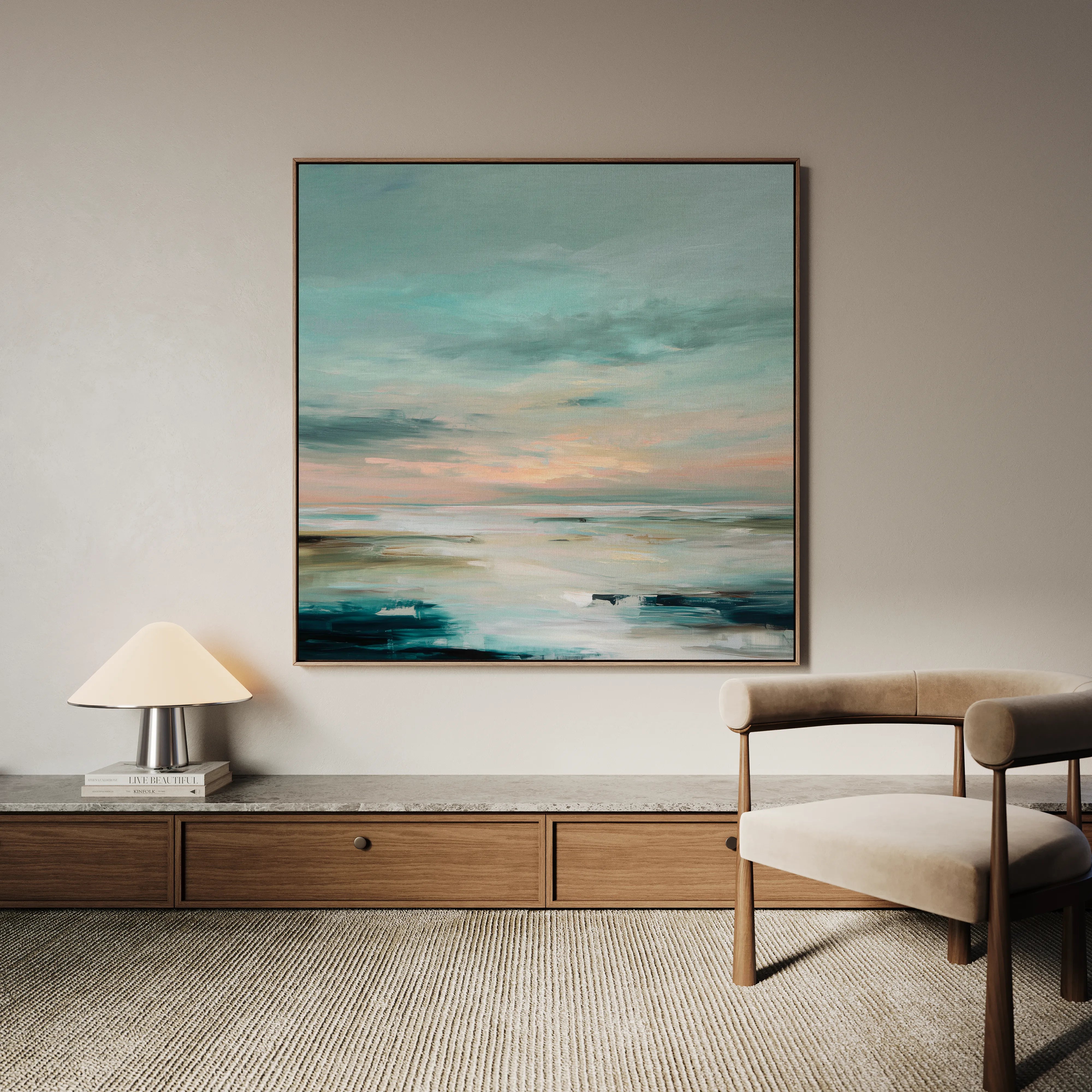 Abstract 1300 Canvas Art 60 x 60 cm / Black