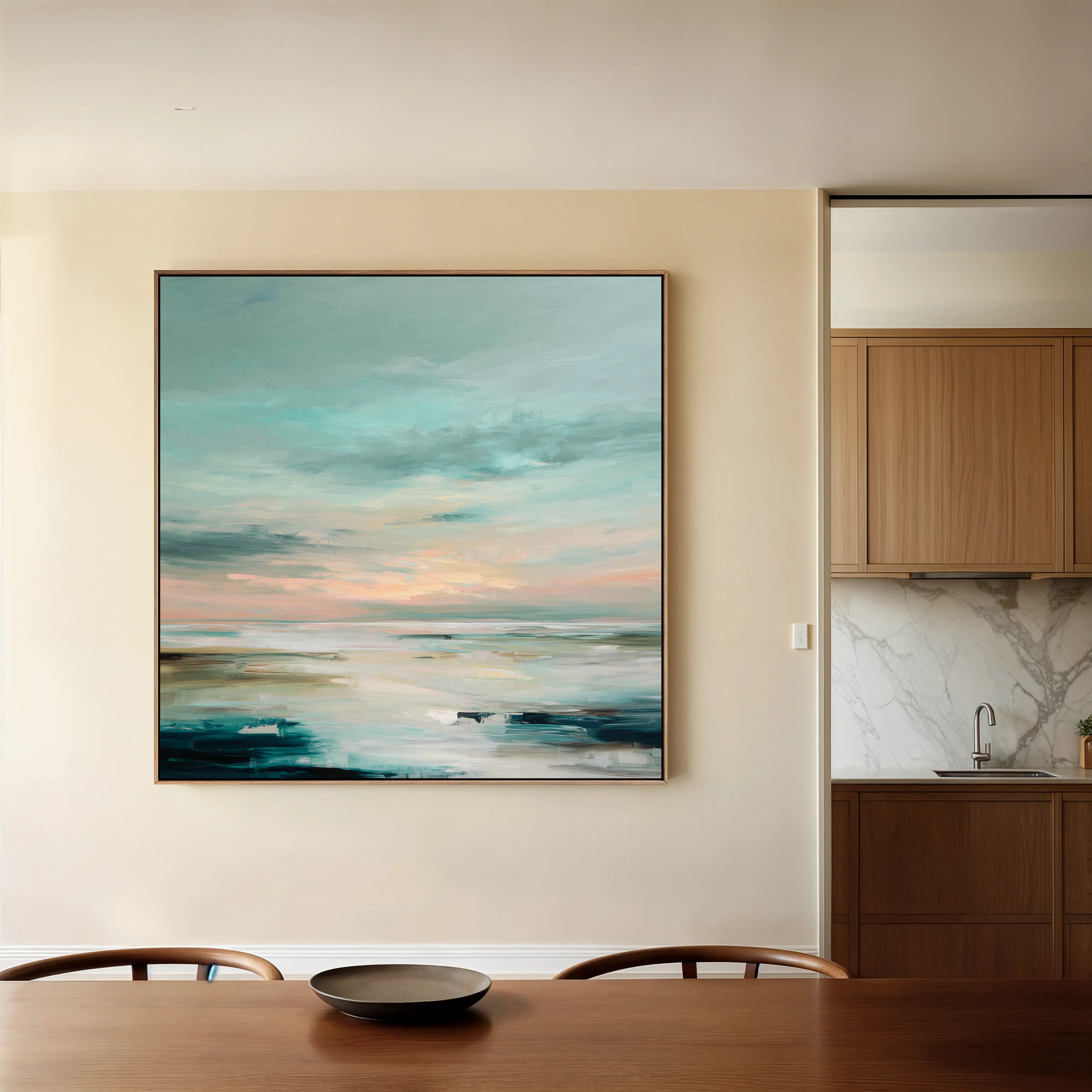 Abstract 1300 Canvas Art 60 x 60 cm / Black