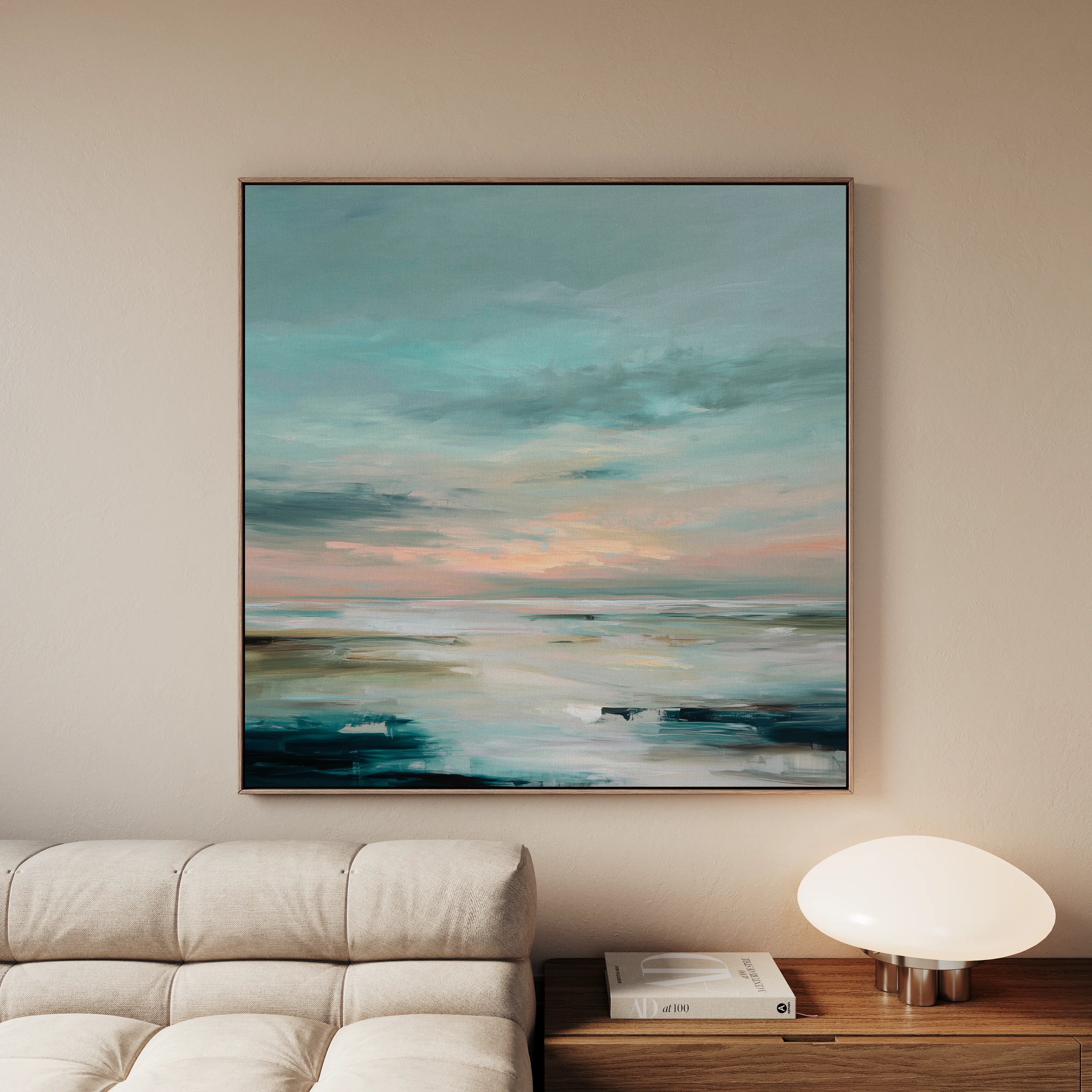 Abstract 1300 Canvas Art 60 x 60 cm / Black