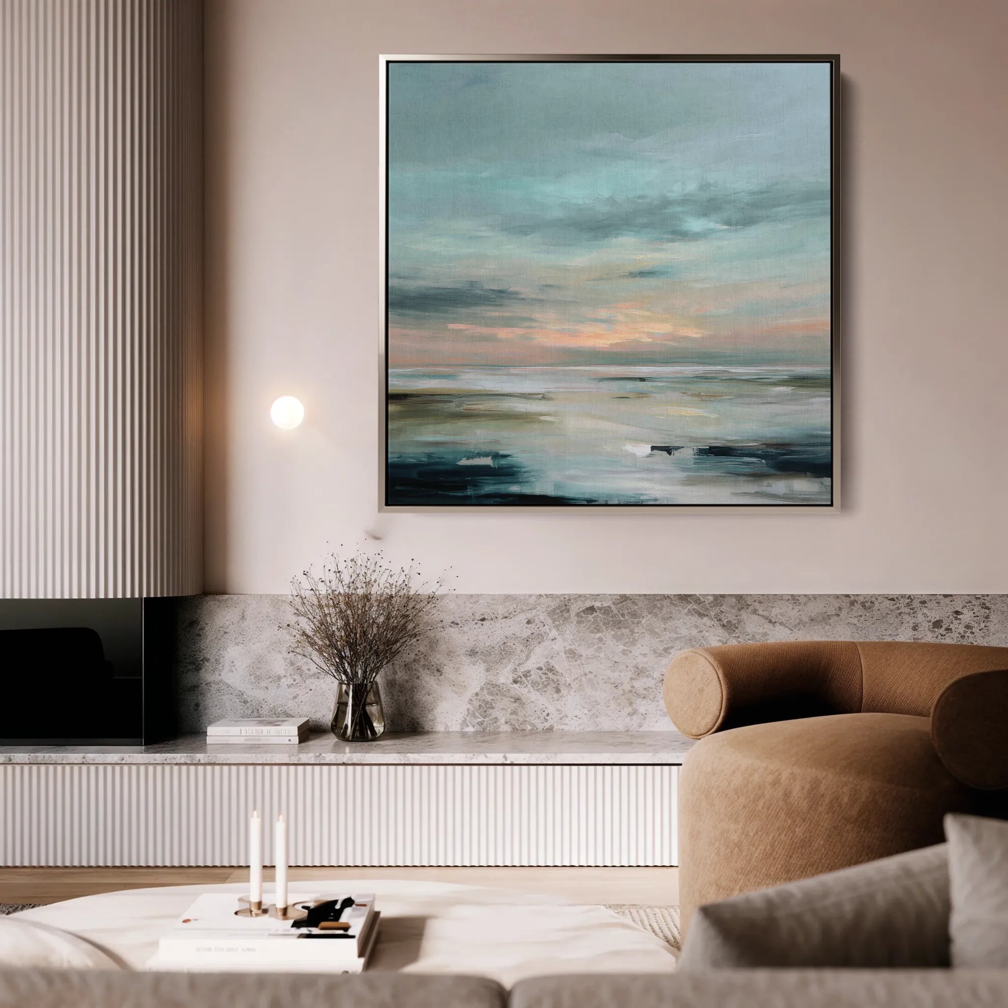 Abstract 1300 Canvas Art 60 x 60 cm / Black