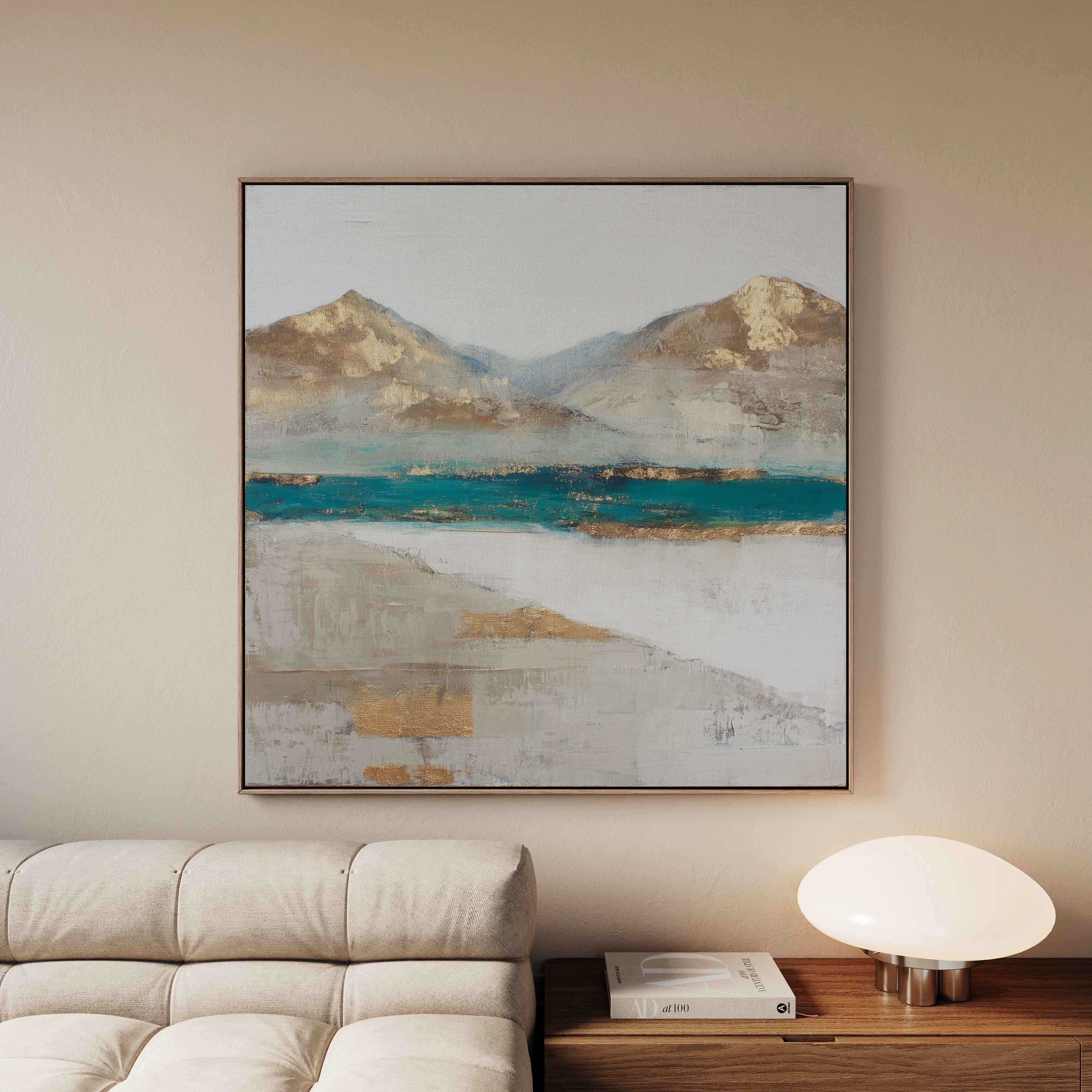 Abstract 1301 Canvas Art 60 x 60 cm / Black