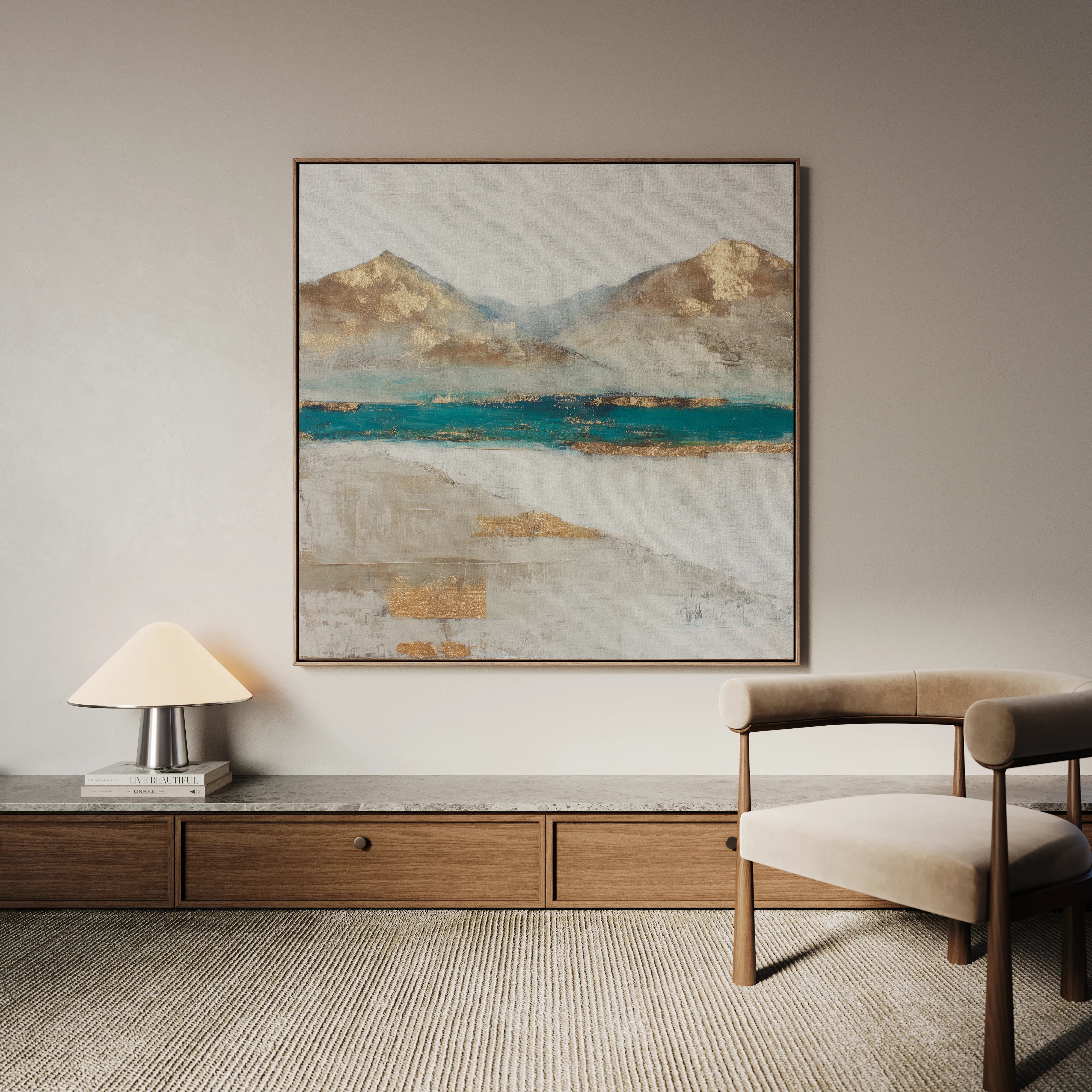 Abstract 1301 Canvas Art 60 x 60 cm / Black