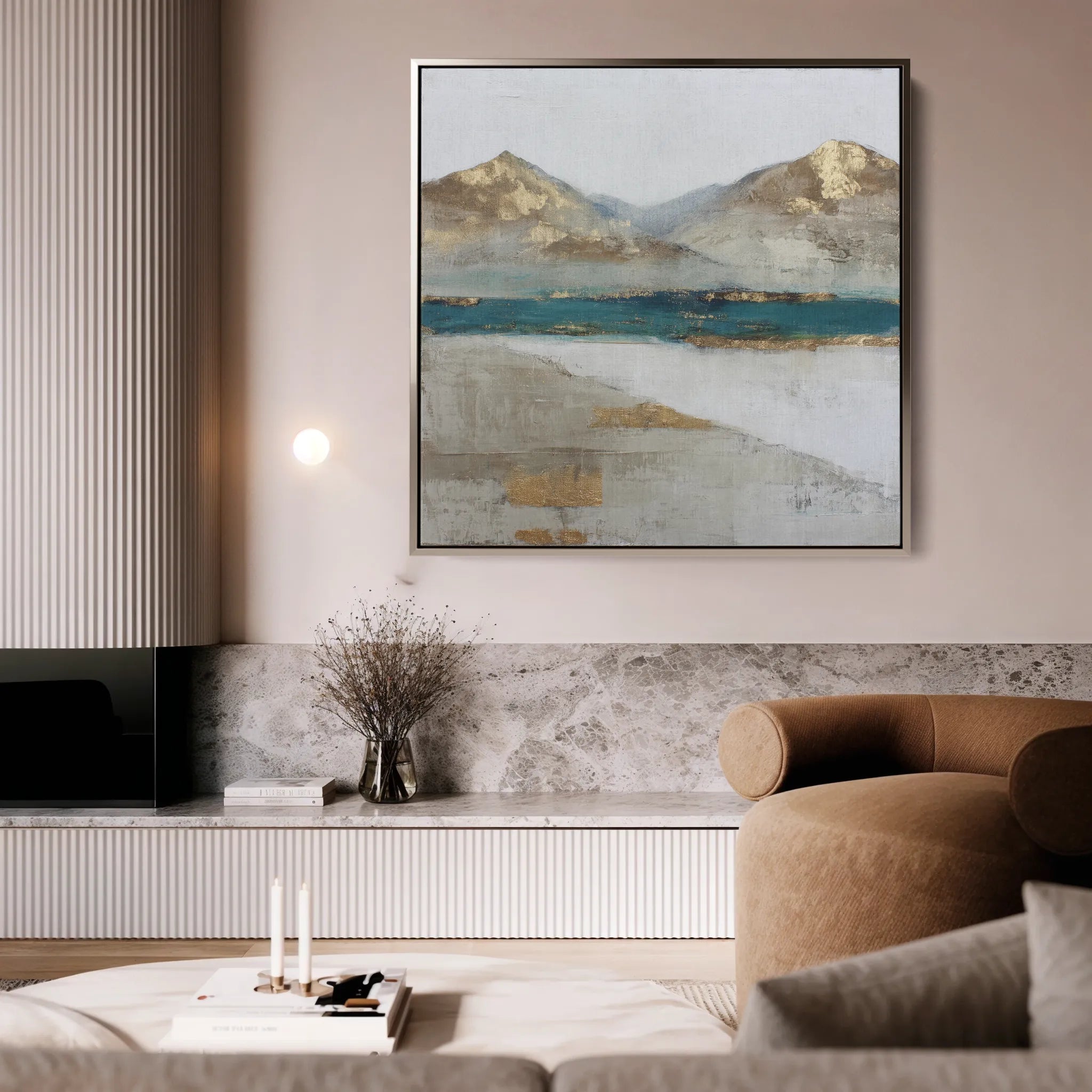 Abstract 1301 Canvas Art 60 x 60 cm / Black