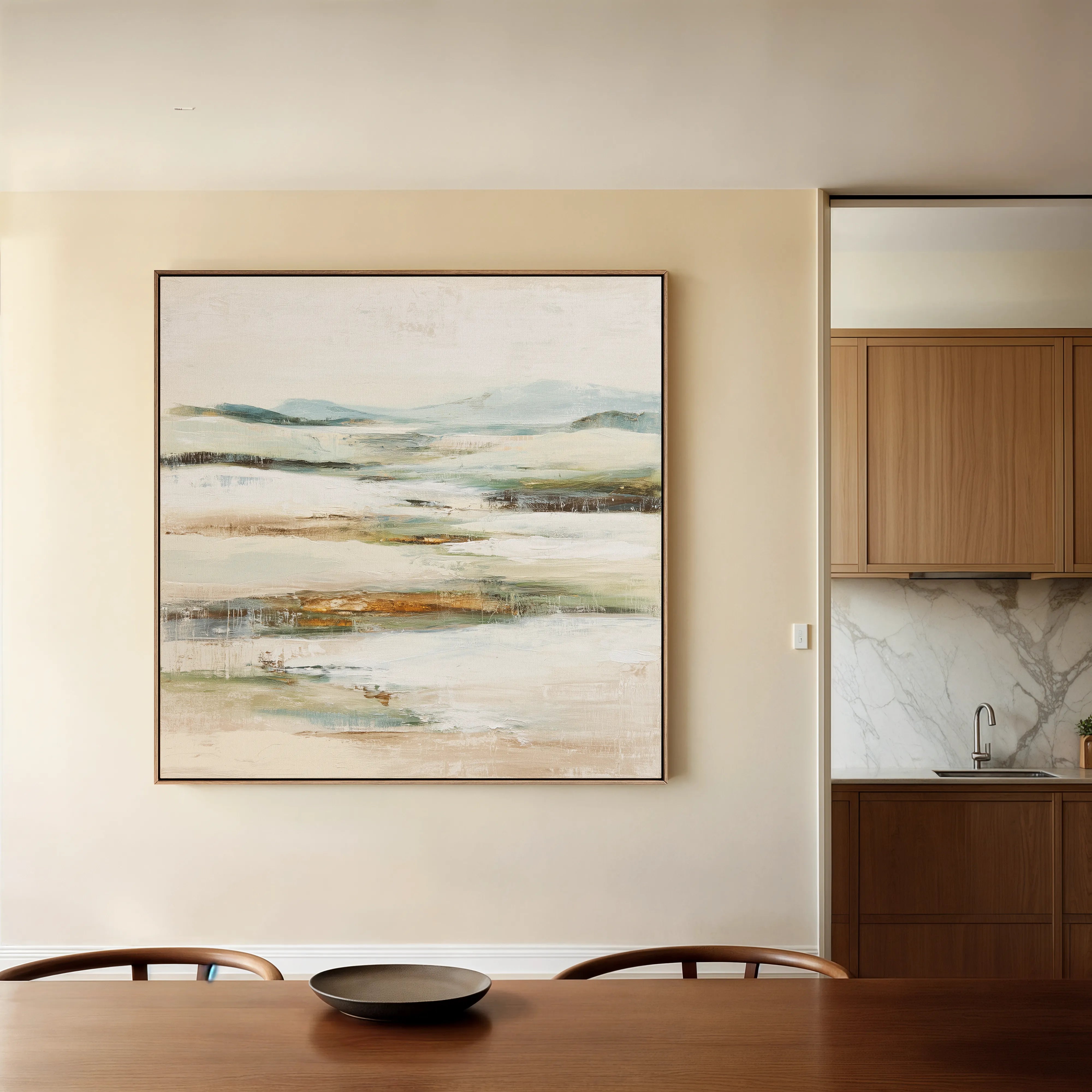 Abstract 1302 Canvas Art 60 x 60 cm / Black