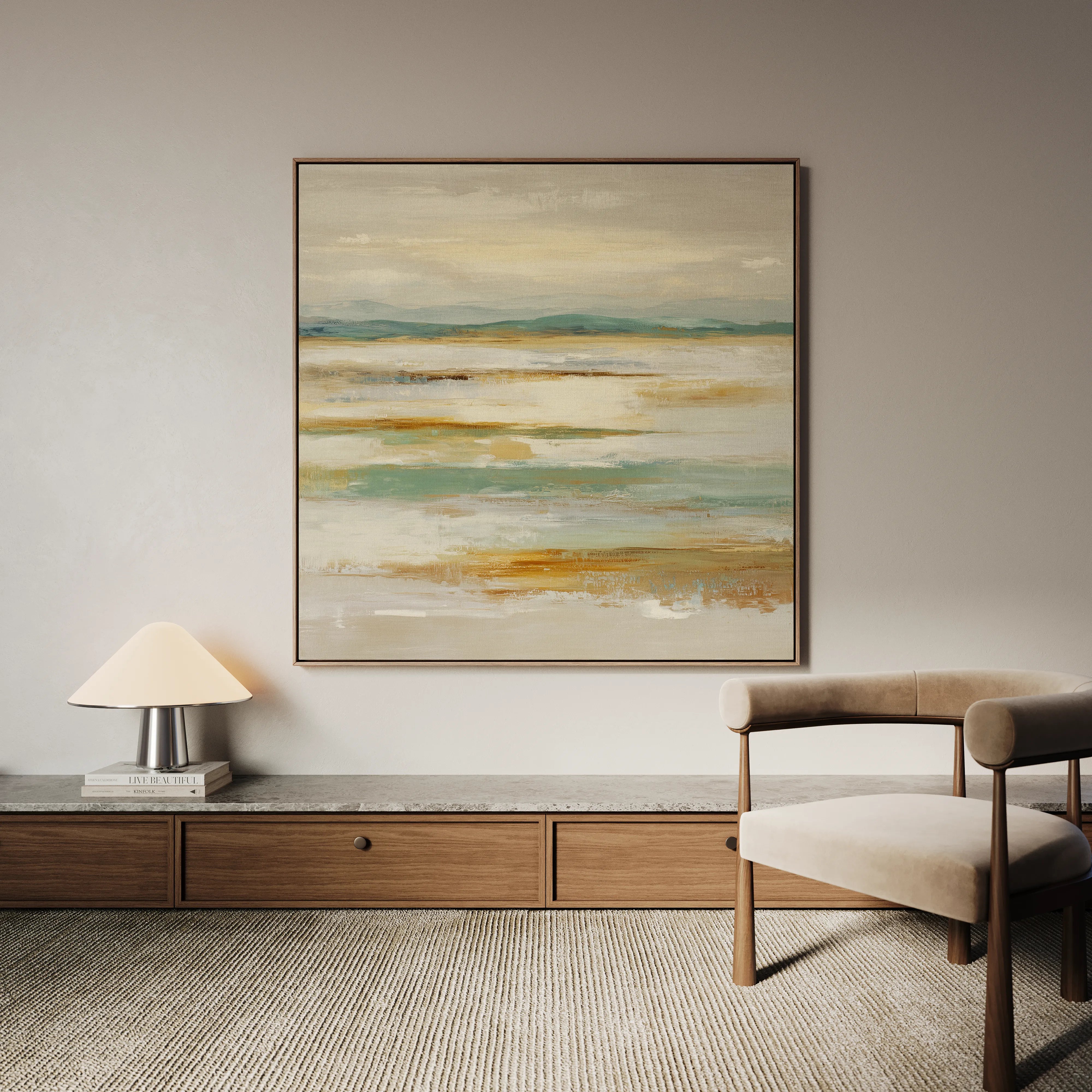 Abstract 1303 Canvas Art 60 x 60 cm / Black