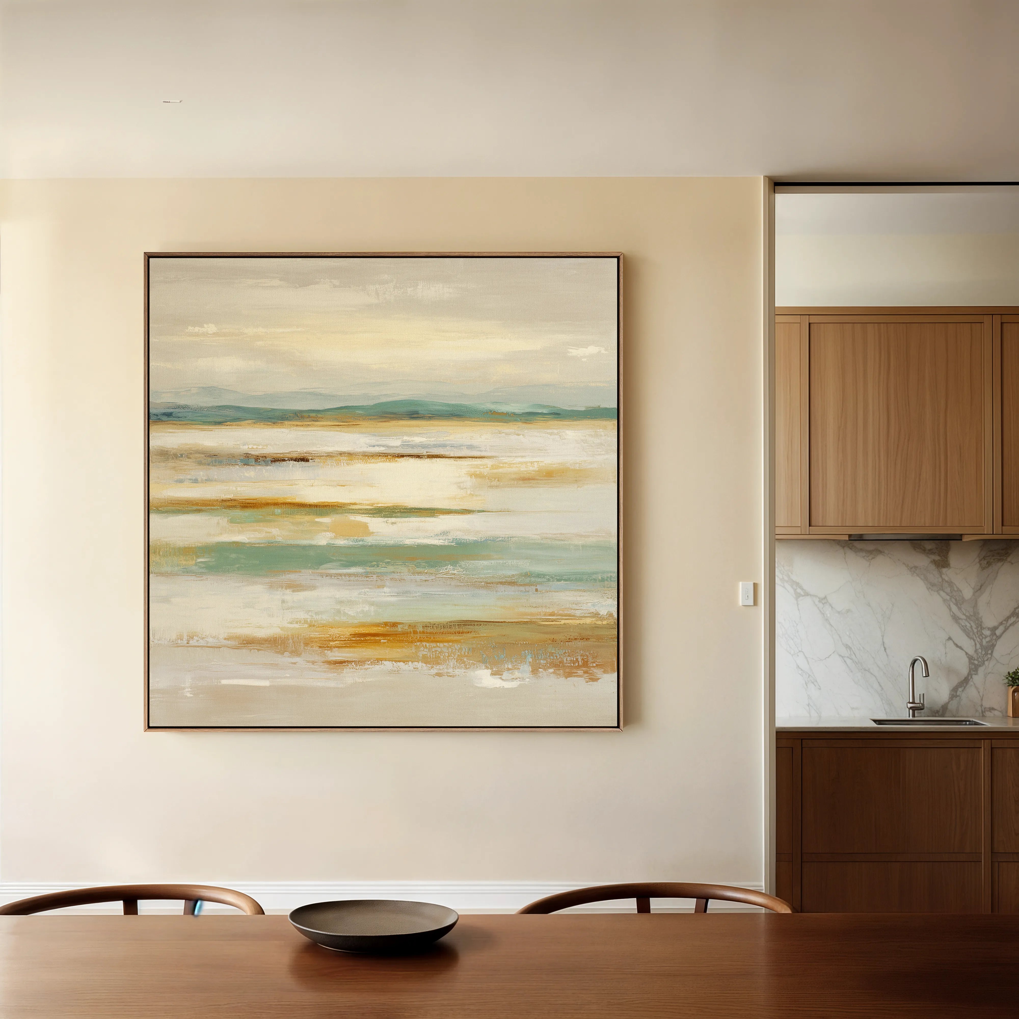 Abstract 1303 Canvas Art 60 x 60 cm / Black