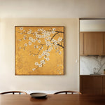 Floral 1303 Canvas Art 60 x 60 cm / Black
