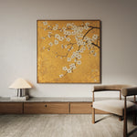 Floral 1303 Canvas Art 60 x 60 cm / Black