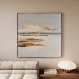 Abstract 1304 Canvas Art 60 x 60 cm / Black