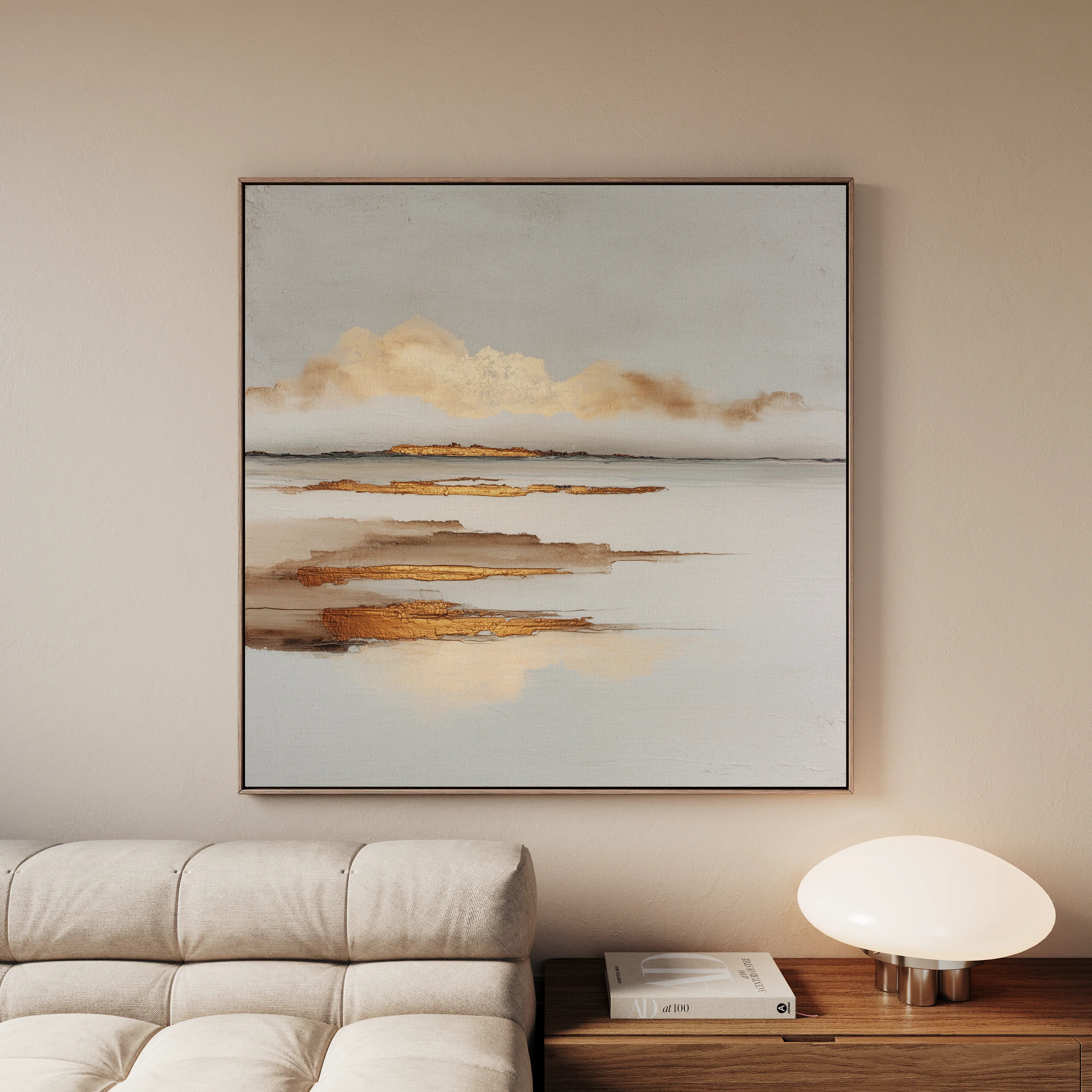 Abstract 1304 Canvas Art 60 x 60 cm / Black
