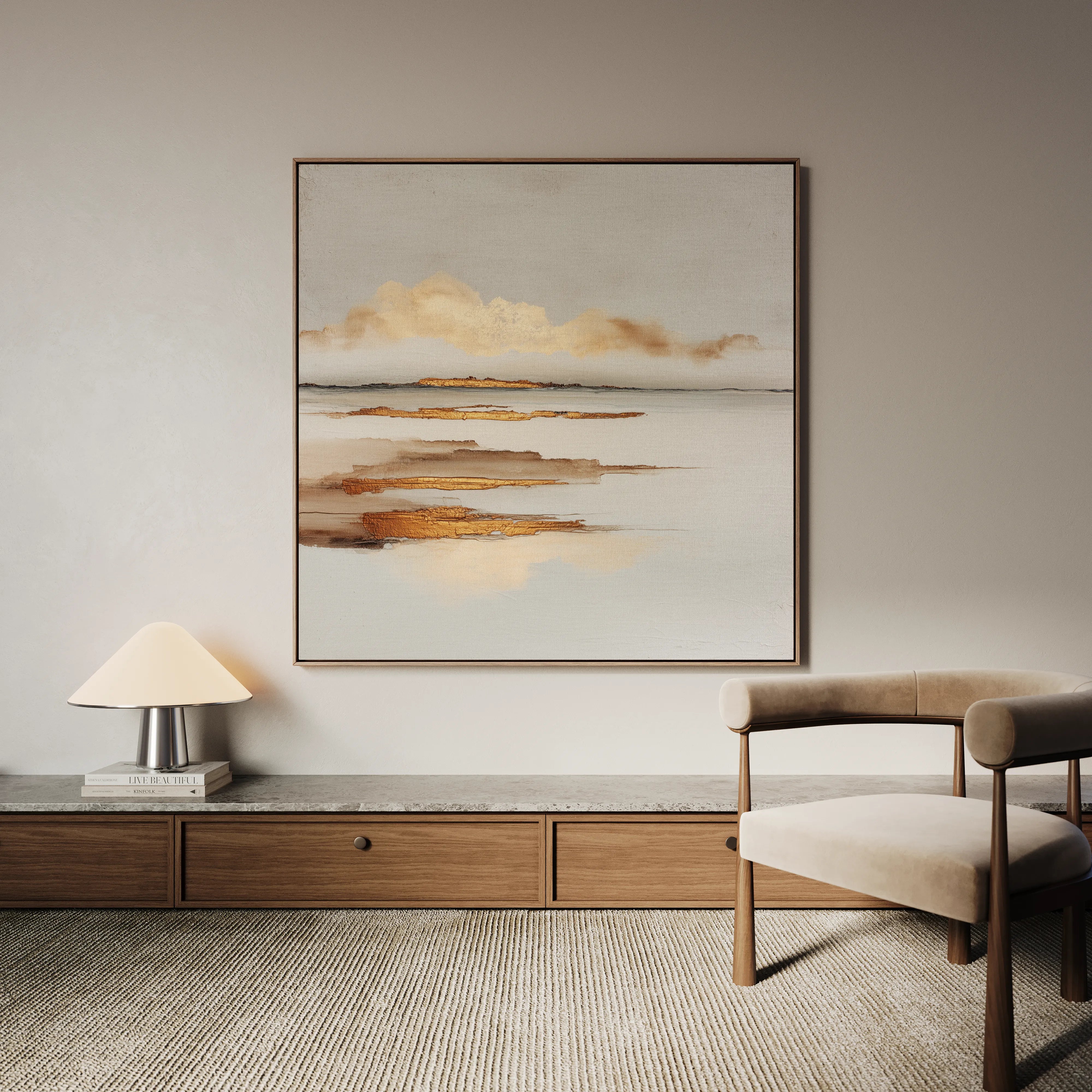 Abstract 1304 Canvas Art 60 x 60 cm / Black