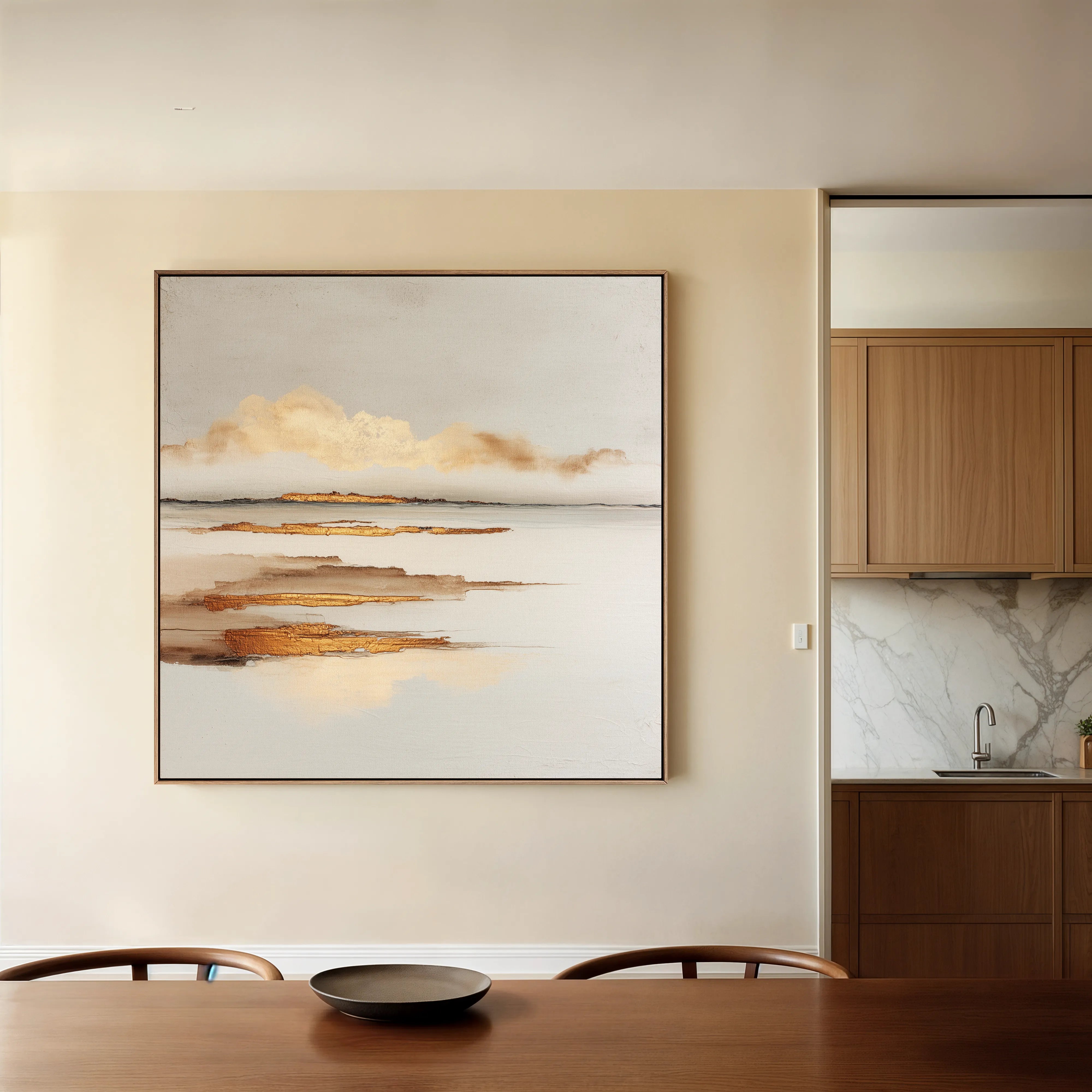 Abstract 1304 Canvas Art 60 x 60 cm / Black