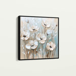 Floral 1304 Canvas Art 60 x 60 cm / Black