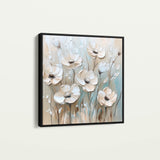 Floral 1304 Canvas Art 60 x 60 cm / Black