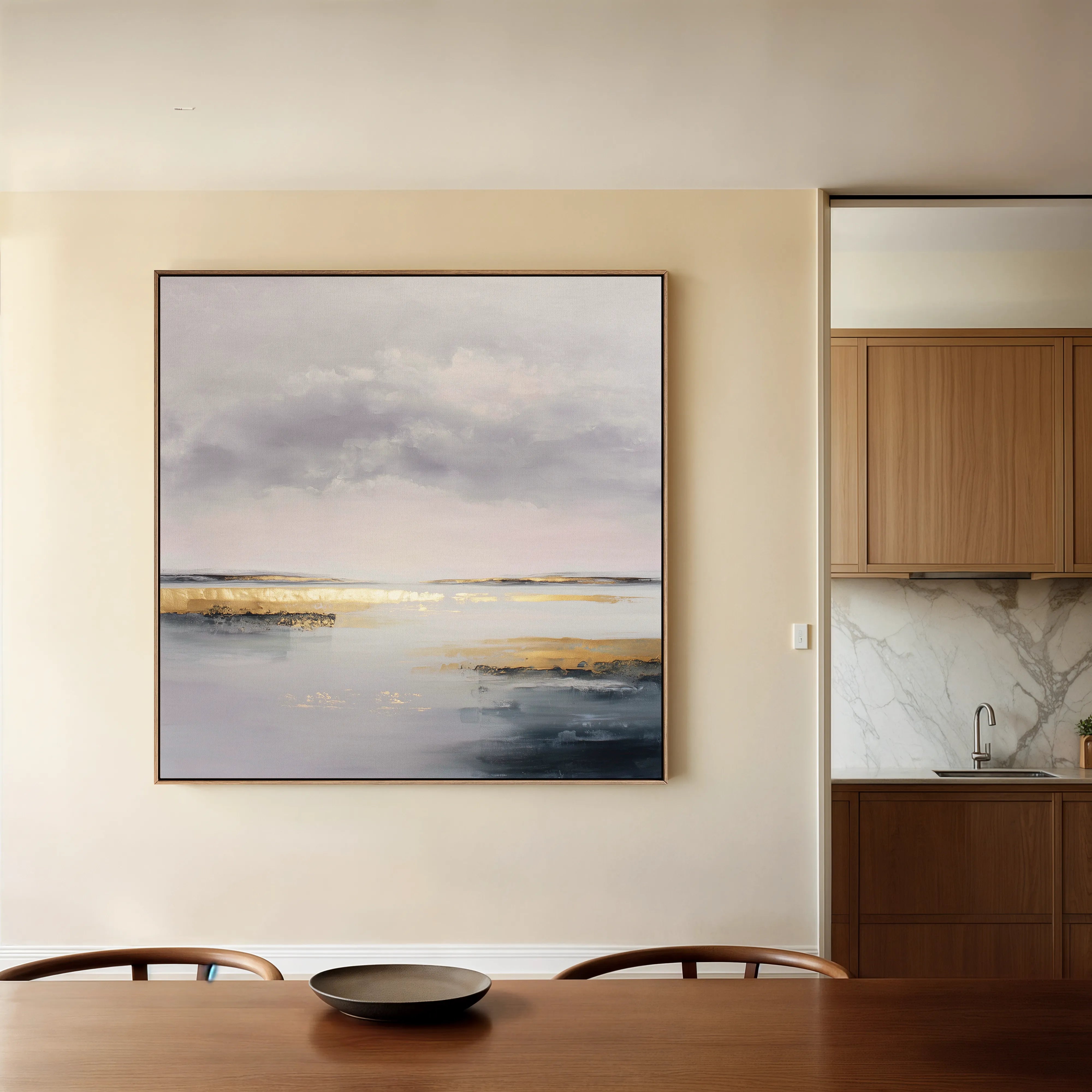 Abstract 1305 Canvas Art 60 x 60 cm / Black